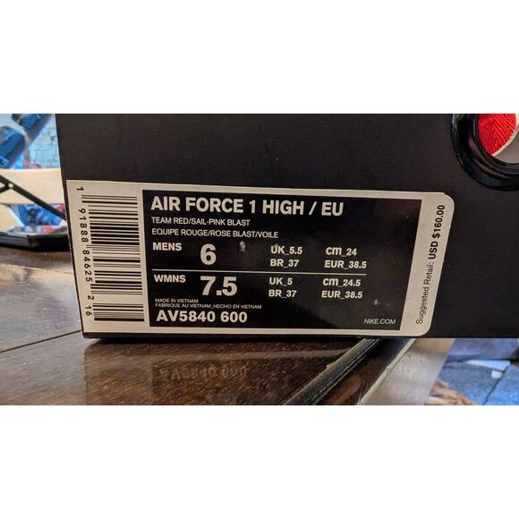 6M/7.5W - Air Force 1 High "Emotionally Unavailable" - Picture 3 of 3